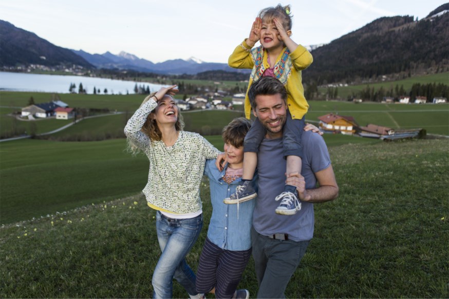 Familie på tur 